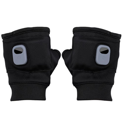 Rechargeable Heated Gloves 360 Degree Heating Thermal Heated Gloves Windproof Fingerless for Outdoor Hiking Cycling